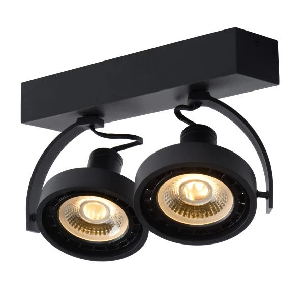 Lucide DORIAN - Deckenstrahler - LED Dim to warm - GU10 (ES111) - 2x12W 2200K/3000K - Schwarz - detail 3